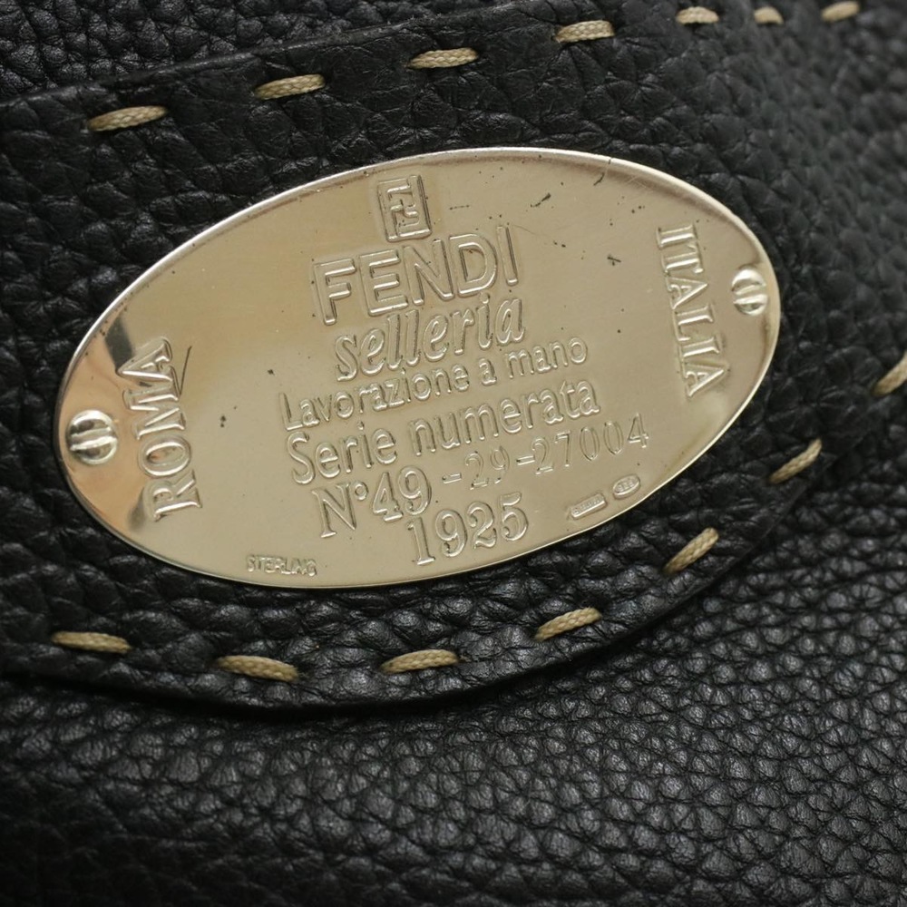 FENDI Shoulder Bag Leather Black Auth rd1013 - Picture 12 of 16